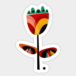 Mid Century Flower 6 Sticker